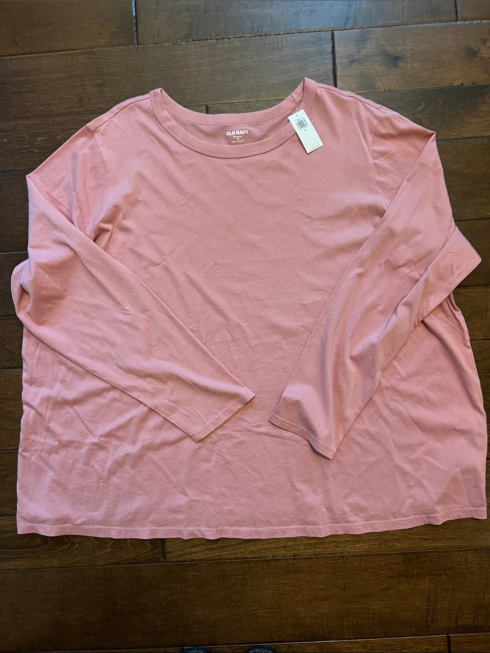 Old Navy Dusty Rose Long Sleeve Boatneck Top